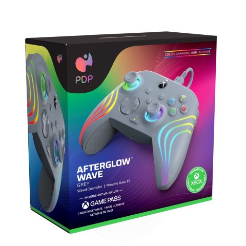 PDP Afterglow Wave Szary USB Gamepad Analogowa/Cyfrowa PC, Xbox One, Xbox Series S, Xbox Series X No name