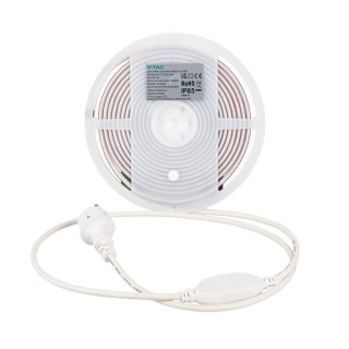 Taśma LED 230V V-TAC bezpunktowa COB 286LED/m 12,5W/m rolka 5mb VT-2025 286-5M 6500K 1100lm