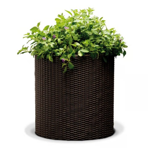 Donica okrągła CYLINDER PLANTER M whiskey brown Keter