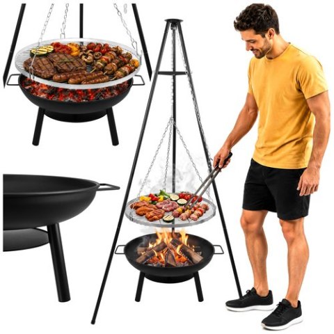 Grill ogrodowy trójnóg 167x58cm Kaminer KAMINER