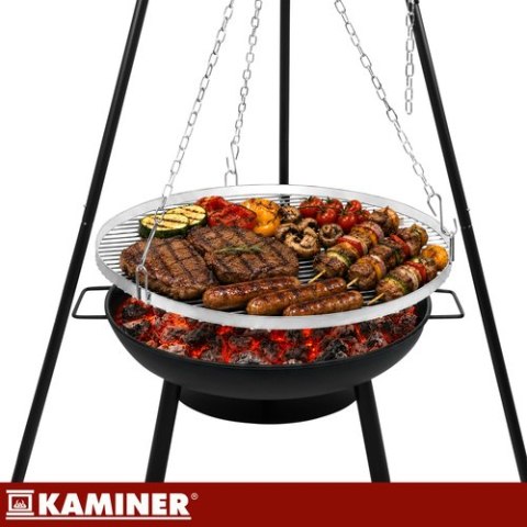 Grill ogrodowy trójnóg 167x58cm Kaminer KAMINER