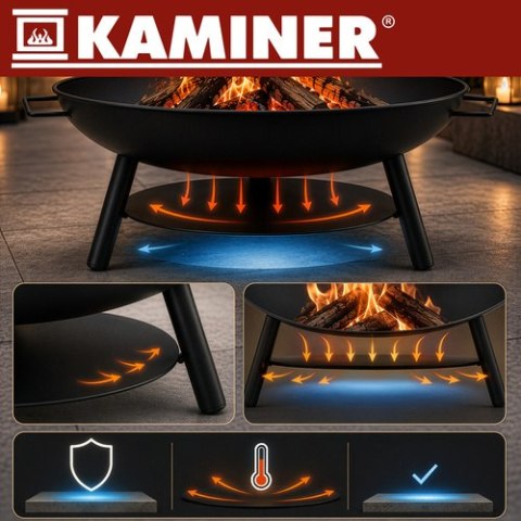 Grill ogrodowy trójnóg 167x58cm Kaminer KAMINER