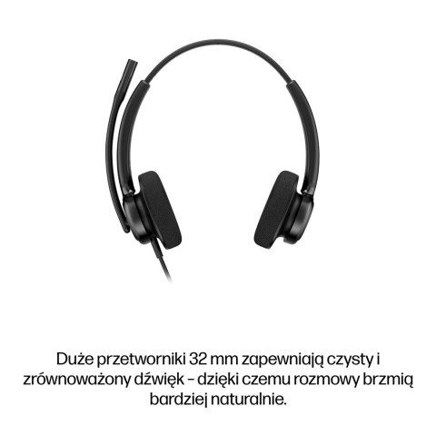 HP Poly Mission 425 Classic - przewodowy zestaw słuchawkowy USB stereo (opakowanie zbiorcze) POLY