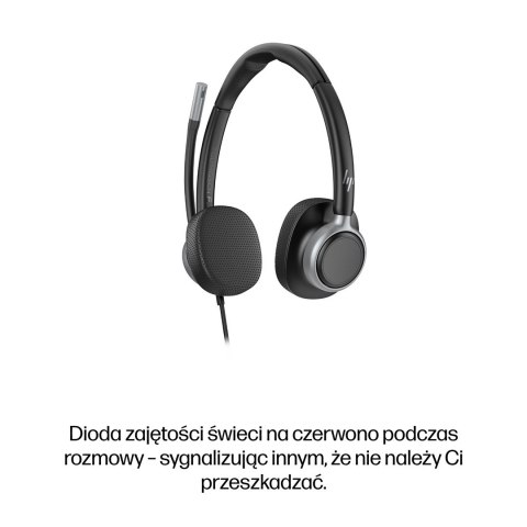 HP Poly Mission 625 - stereofoniczny przewodowy zestaw słuchawkowy USB (opakowanie zbiorcze) POLY