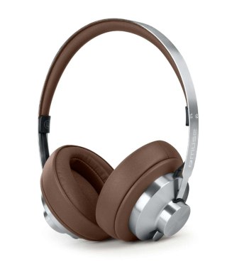 Muse M-298 SBR słuchawki/zestaw słuchawkowy Przewodowy i Bezprzewodowy Opaska na głowę Połączenia/muzyka Bluetooth Brązowy, Sreb Muse