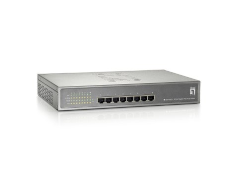 Przełącznik LevelOne GB PoE+ 8-portowy 19-calowy 123W 1Gbps No name