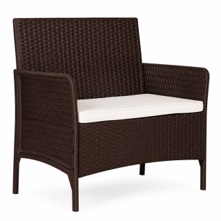 Sofa ogrodowa dwuosobowa z poduszką ławka na balkon taras ogród brązowa MultiGarden MultiGarden