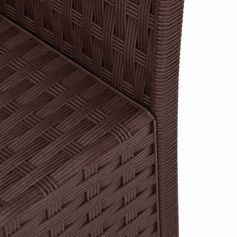 Sofa ogrodowa dwuosobowa z poduszką ławka na balkon taras ogród brązowa MultiGarden MultiGarden