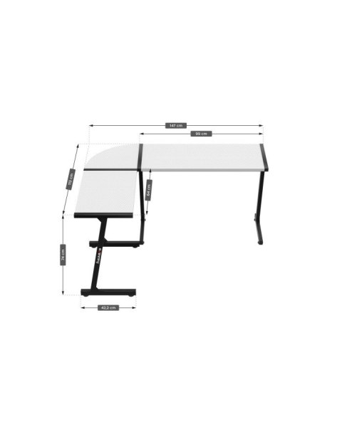 BIURKO GAMINGOWE HUZARO HERO 6.0 WHITE Huzaro