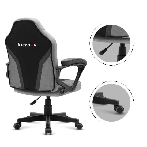 Fotel gamingowy dla dziecka Huzaro HZ-Ranger 1.0 Grey Mesh, szaro-czarny Huzaro