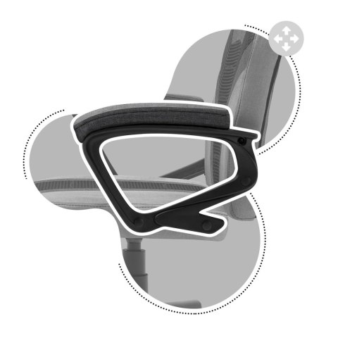 Fotel gamingowy dla dziecka Huzaro HZ-Ranger 1.0 Grey Mesh, szaro-czarny Huzaro
