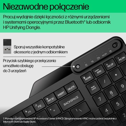 HP Klawiatura bezprzewodowa 475 z dwoma trybami Hewlett-Packard