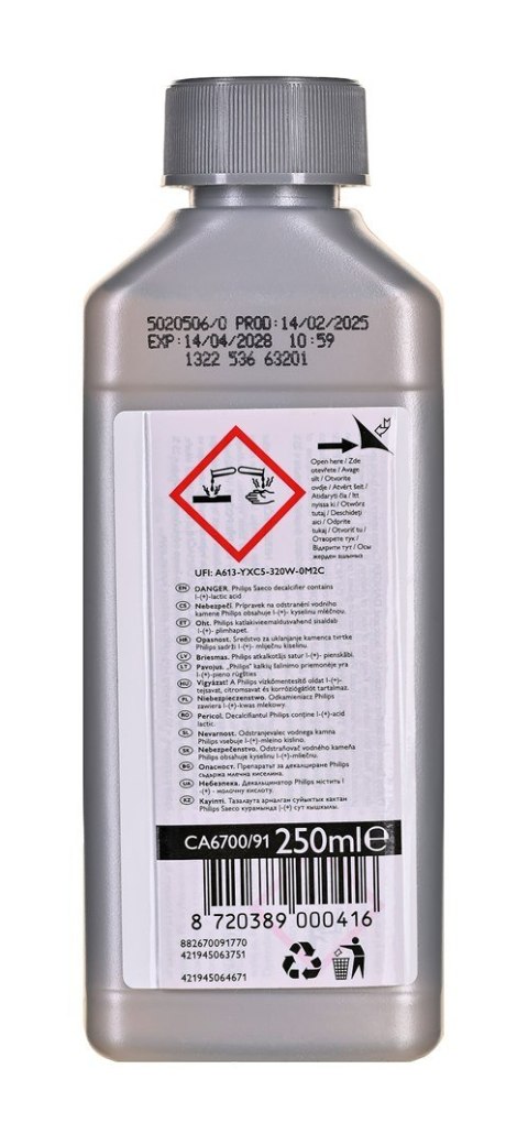 Odkamieniacz do ekspresów Philips CA6700/91 (250 ml; 1 x odkamieniacz (250 ml)) Philips