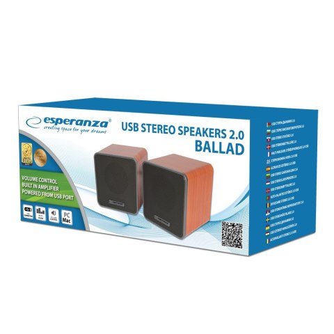 ESPERANZA GŁOŚNIKI 2.0 USB BALLAD EP152 Esperanza