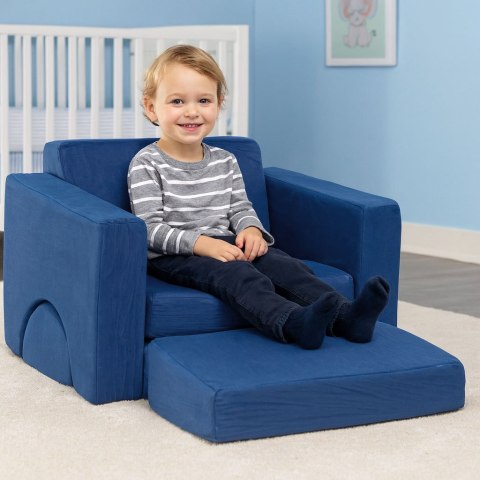 Fotel modułowy dla dzieci DIY 8 miękkich poduch składany - niebieski ECOTOYS ECOTOYS