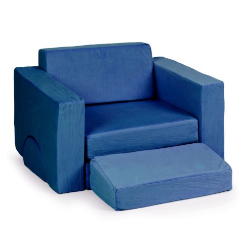 Fotel modułowy dla dzieci DIY 8 miękkich poduch składany - niebieski ECOTOYS ECOTOYS