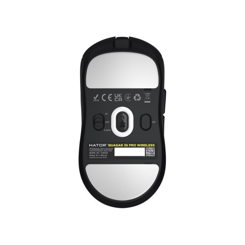 HATOR Quasar 3S Pro Wireless myszka Gaming Po prawej stronie RF Wireless + Bluetooth + USB Type-C Optyczny 30000 DPI No name