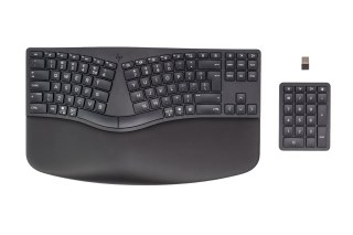 Klawiatura HP 960 Ergonomic Wireless Keyboard bezprzewodowa czarna 7E755AA Hewlett-Packard