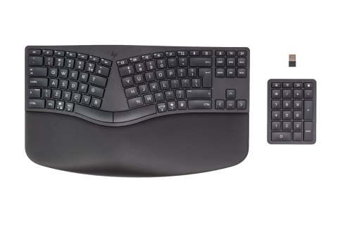 Klawiatura HP 960 Ergonomic Wireless Keyboard bezprzewodowa czarna 7E755AA Hewlett-Packard