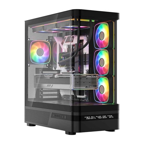 MODECOM Obudowa Volcano AQ200 ARGB Midi czarna MODECOM
