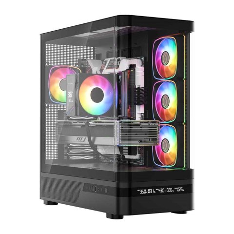MODECOM Obudowa Volcano AQ200 ARGB Midi czarna MODECOM