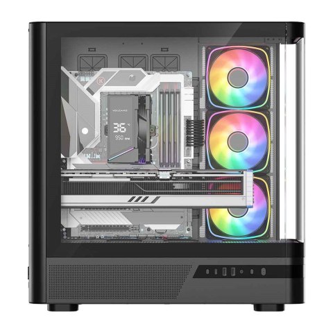 MODECOM Obudowa Volcano AQ200 ARGB Midi czarna MODECOM