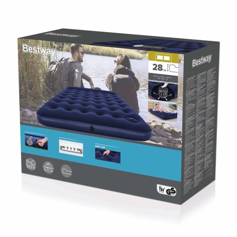 Materac welurowy dwuosobowy Bestway z pompką 203x152x28 cm 67226 Bestway