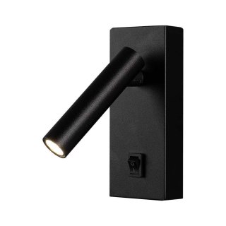 Oprawa LED V-TAC 2W kinkiet hotel łóżko włącznik czarny VT-402 4000K 150lm