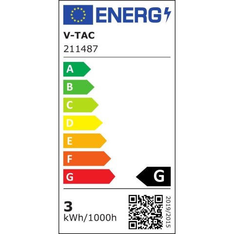 Oprawa LED V-TAC 3W kinkiet hotel łóżko USB włącznik czarny COB CREE VT-2943 3000K 150lm 3 lata gwarancji