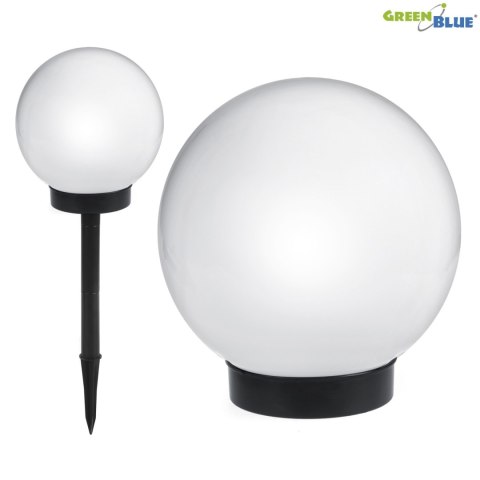 Solarna lampa GreenBlue, wolnostojąca, ogrodowa, kula 25x25x58cm, RGB LED, GB165 GreenBlue
