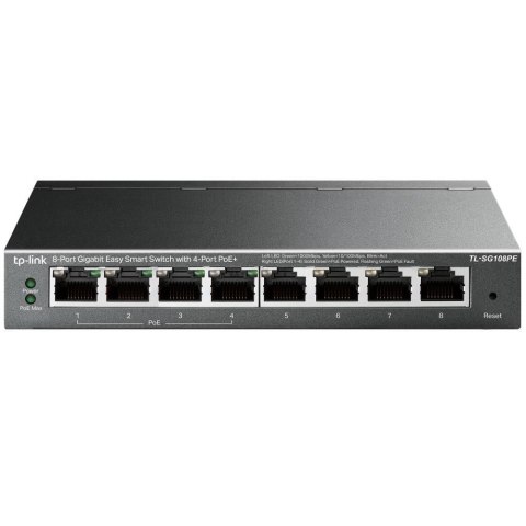 TP-Link TL-SG108PE Zarządzany L2 Gigabit Ethernet (10/100/1000) Obsługa PoE Czarny TP-LINK