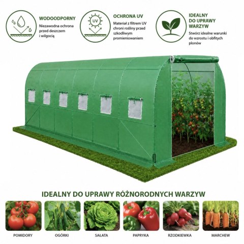 Tunel Ogrodowy Foliowy Szklarnia Na Warzywa PRO Stelaż 25MM 10x4x2M 40M? LEAN