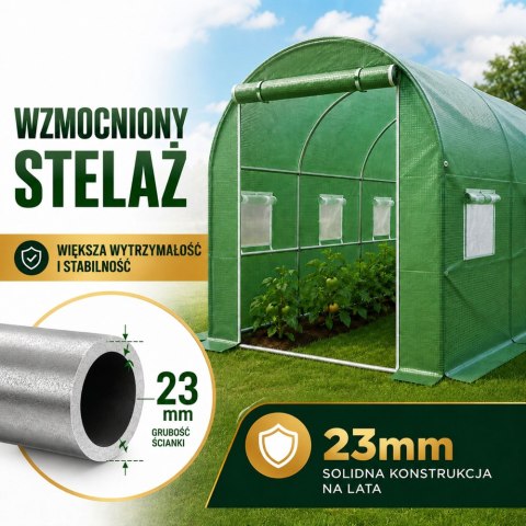 Tunel Ogrodowy Foliowy Szklarnia Na Warzywa PRO Stelaż 25MM 10x4x2M 40M? LEAN