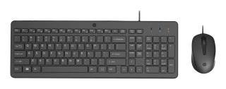 Zestaw klawiatura + mysz HP 150 Wired Mouse and Keyboard przewodowe czarne Niemiecki układ klawiszy 240J7AA#ABD Hewlett-Packard