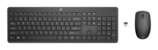 Zestaw klawiatura + mysz HP 230 Wireless Mouse and Keyboard Combo bezprzewodowe czarne 18H24AA#ABB Hewlett-Packard