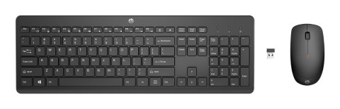 Zestaw klawiatura + mysz HP 230 Wireless Mouse and Keyboard Combo bezprzewodowe czarne 18H24AA#ABB Hewlett-Packard