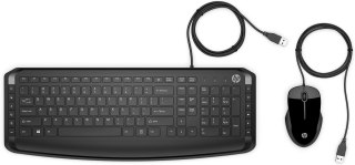 Zestaw klawiatura + mysz HP Pavilion Keyboard + Mouse 200 przewodowe czarne 9DF28AA Hewlett-Packard