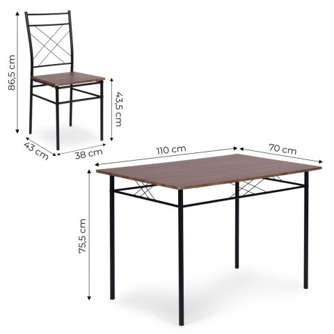Zestaw mebli do jadalni kuchni stół + 4 krzesła VERONA ModernHome ModernHome