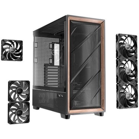Antec FLUX PRO Full Tower Czarny, Drewno Antec