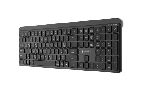 GEMBIRD BEZPRZEWODOWY ZESTAW KLAWIATURY + MYSZ SLIM PRO BUSINESS, DUAL MODE: 2,4 GHZ + BT, UKŁAD RU, KOLOR CZARNY GEMBIRD