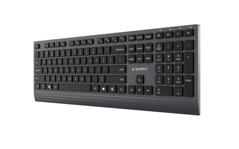 GEMBIRD KLAWIATURA SLIM PRZEWODOWA MULTIMEDIALNA CZARNA, USB-C, UKŁAD US GEMBIRD