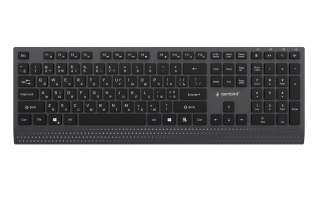 GEMBIRD PRZEWODOWA KLAWIATURA MULTIMEDIALNA SLIM USB-C, RU LAYOUT, CZARNA GEMBIRD