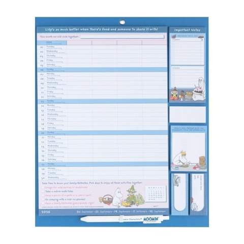 Muminki - Magnetyczny Kalendarz / Planner miesięczny 2026/2027 (30 x 34 cm) Moomin