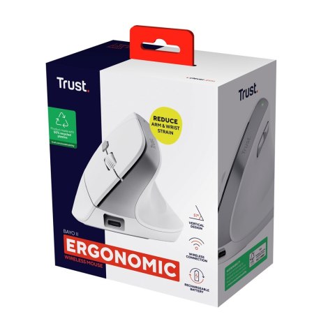 Mysz Trust BAYO II ERGONOMIC WIRELESS White Trust