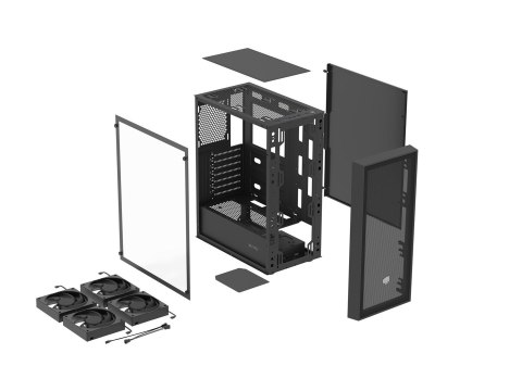 OBUDOWA FURY SHOBO SH8F MIDI TOWER Z OKNEM CZARNA FURY