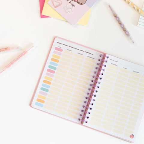 Pusheen - Kalendarz / Planner tygodniowy A5 z kolekcji Fruits 2026/2027 Pusheen