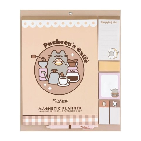 Pusheen - Magnetyczny Kalendarz / Planner miesięczny 2026/2027 (30 x 34 cm) Pusheen