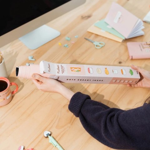 Pusheen - Mata gamingowa / na biurko z ekoskóry XXL z kolekcji Sushi Roll (60 x 35 cm) Pusheen