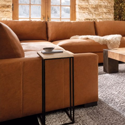 Stolik pomocniczy boczny pod laptopa metalowy stelaż loft ModernHome ModernHome