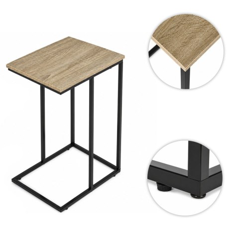 Stolik pomocniczy boczny pod laptopa metalowy stelaż loft ModernHome ModernHome